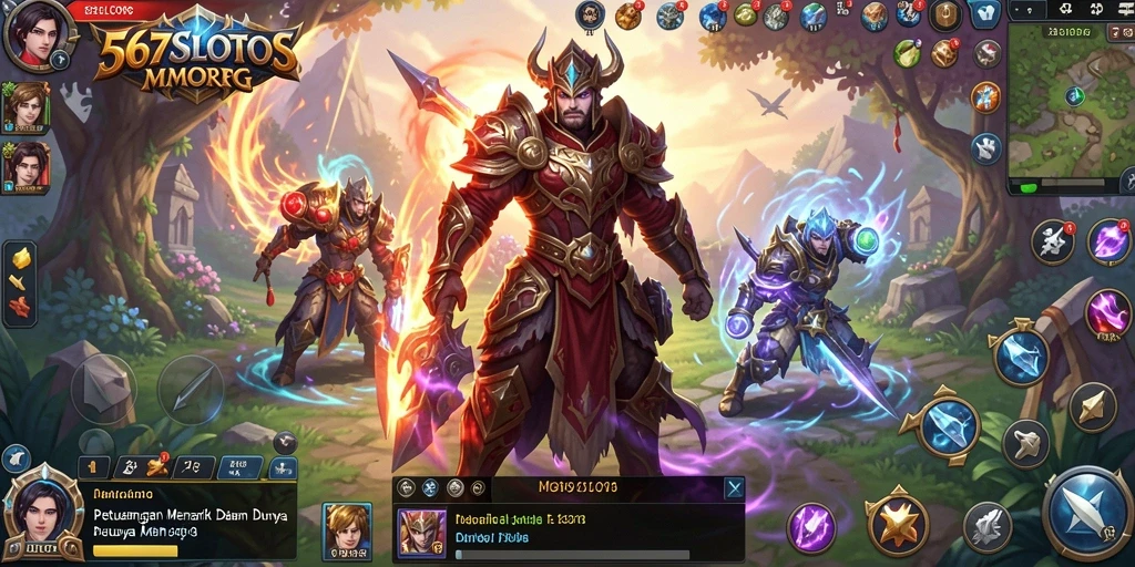Tangkapan layar menunjukkan aksi mendebarkan dalam game MMORPG 567SLOTS.
