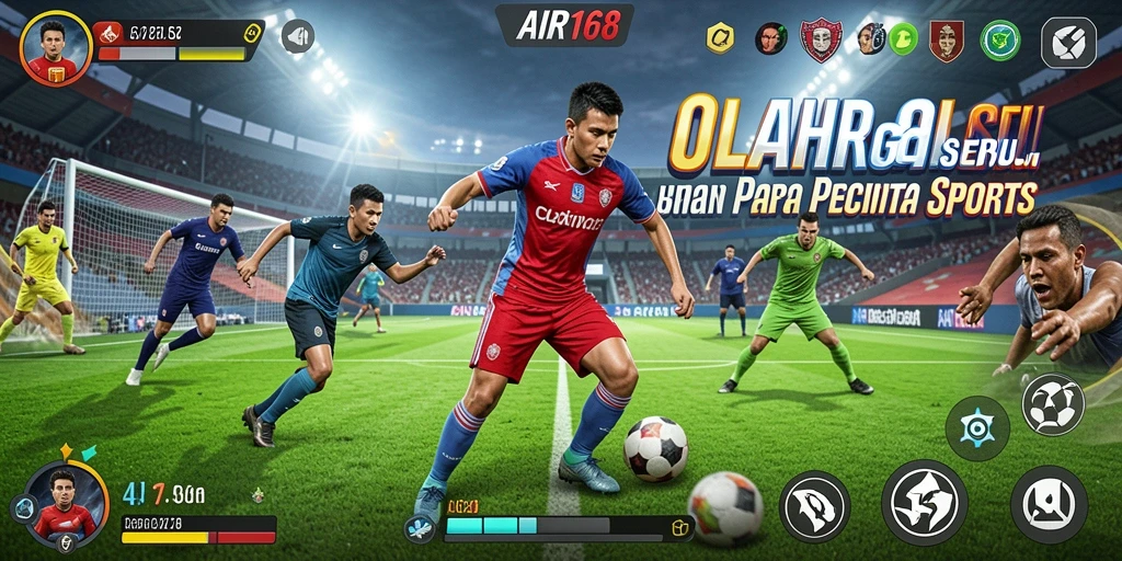 Screenshot gameplay AIR168 menunjukkan aksi seru olahraga dalam grafis menawan.