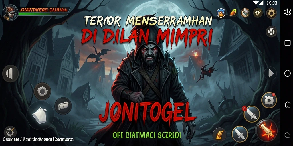 Screenshot gameplay JONITOGEL menampilkan suasana Horror yang mengerikan.