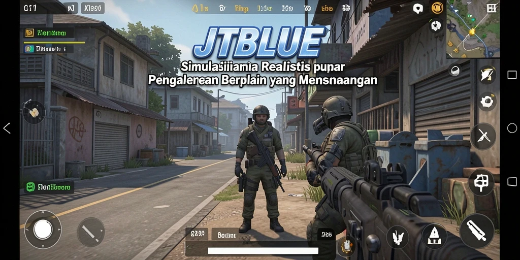 Screenshot menampilkan gameplay simulasi yang mendalam dan interaktif.