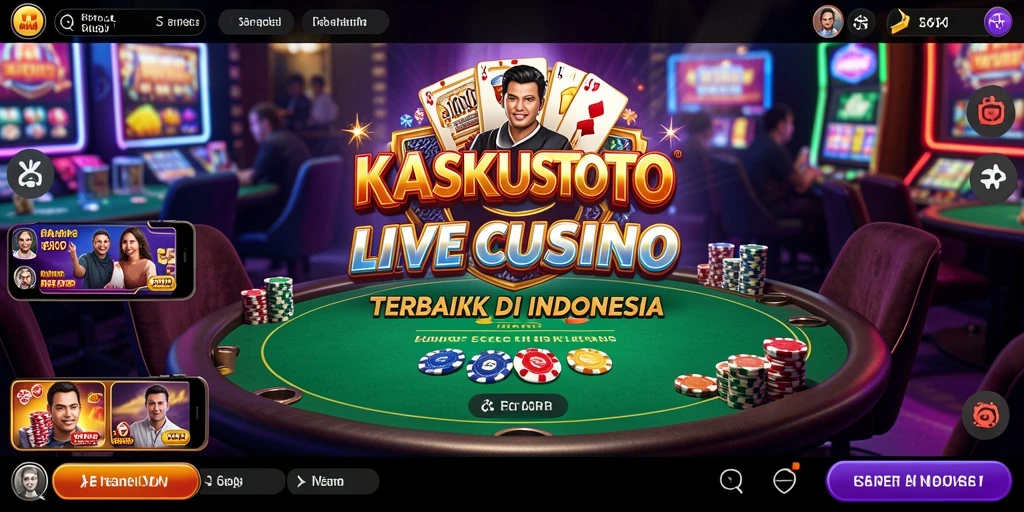 Tampilan gameplay Live Casino di KASKUSTOTO yang menarik dan interaktif.