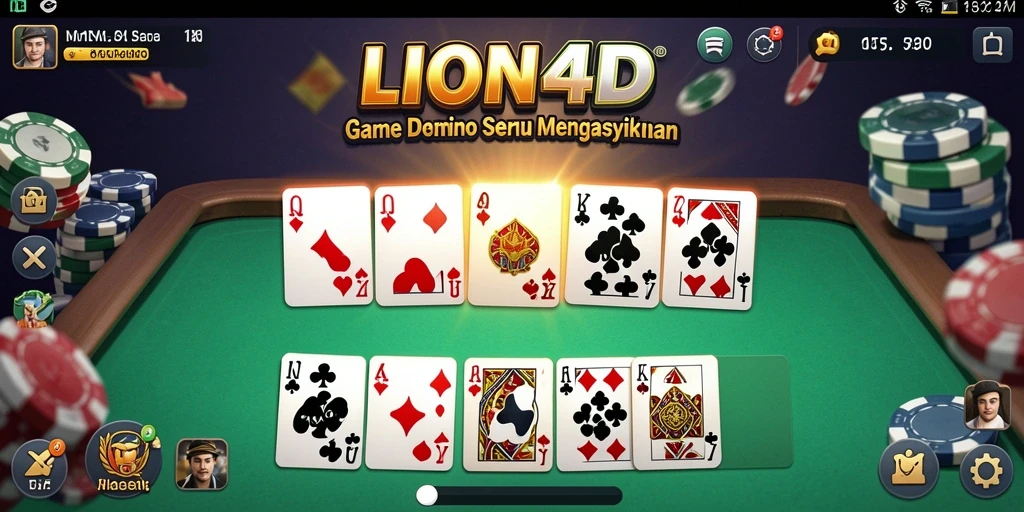 Tampilan gameplay domino yang mengasyikkan dan menarik.
