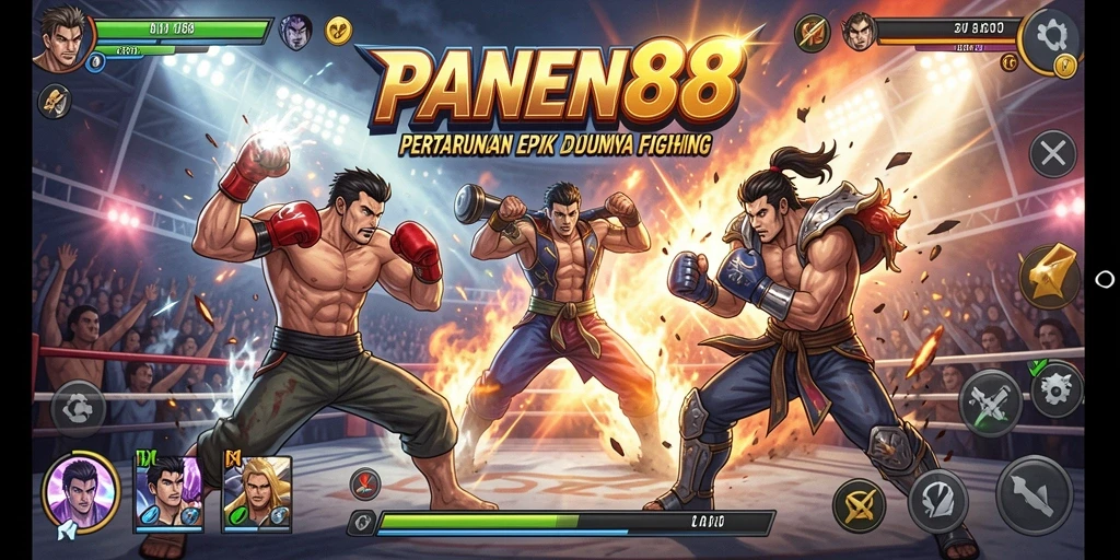 Screenshot dari gameplay Fighting yang seru di PANEN88.